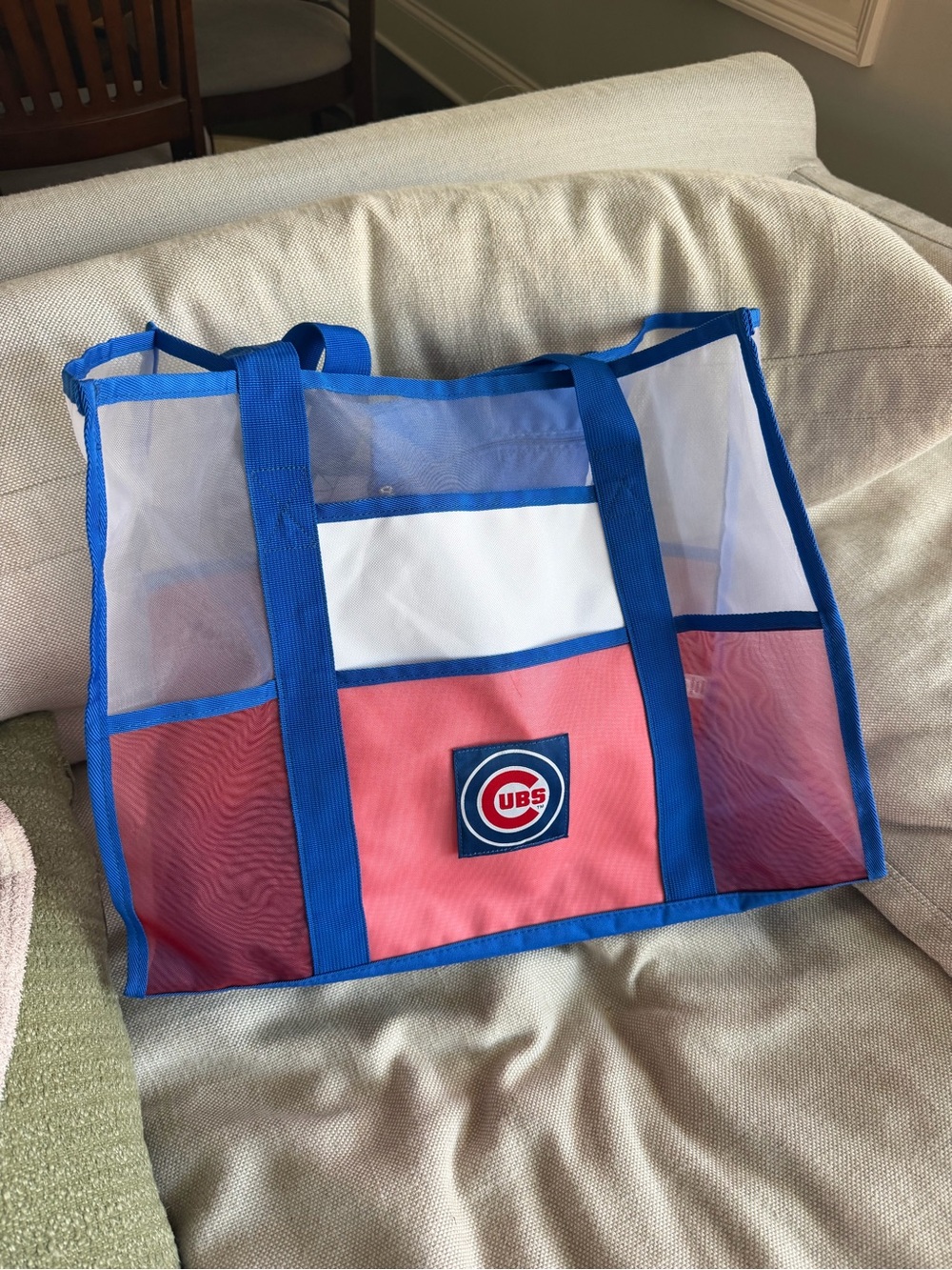Chicago Cubs Mesh Beach Tote Bag